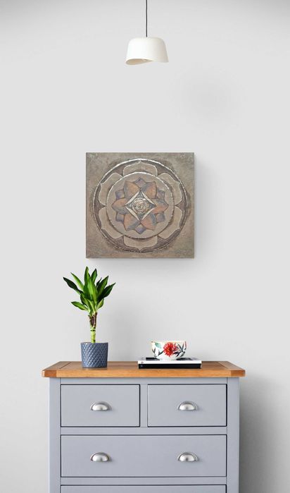 Obraz malowany akrylami "Lotus"