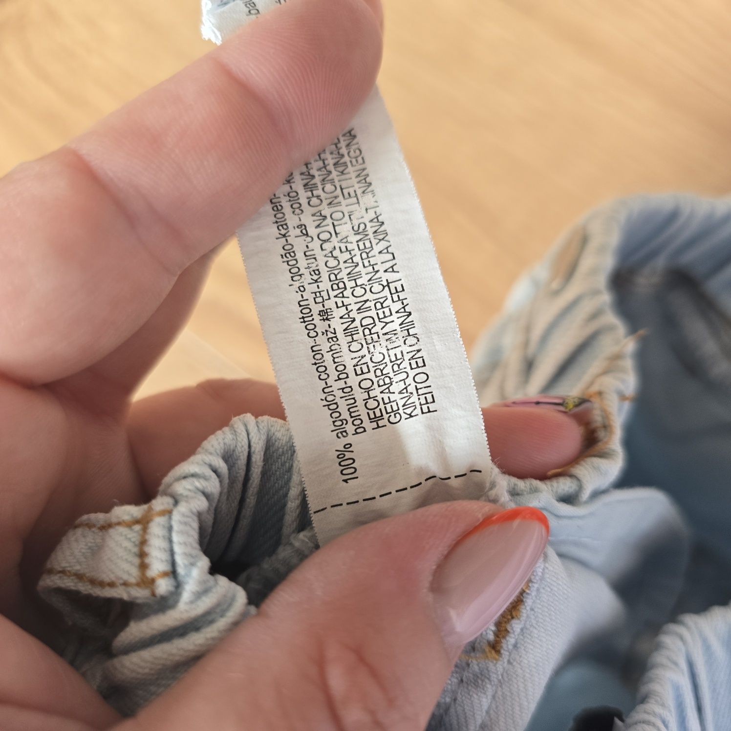 Krótkie spodenki Zara 92 dżinsowe jeans bawełna cotton