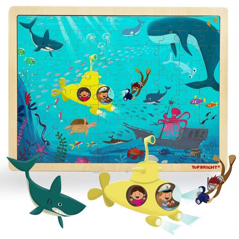 TOP BRIGHT - Puzzle drewniane ocean (100 el.) Top Bright