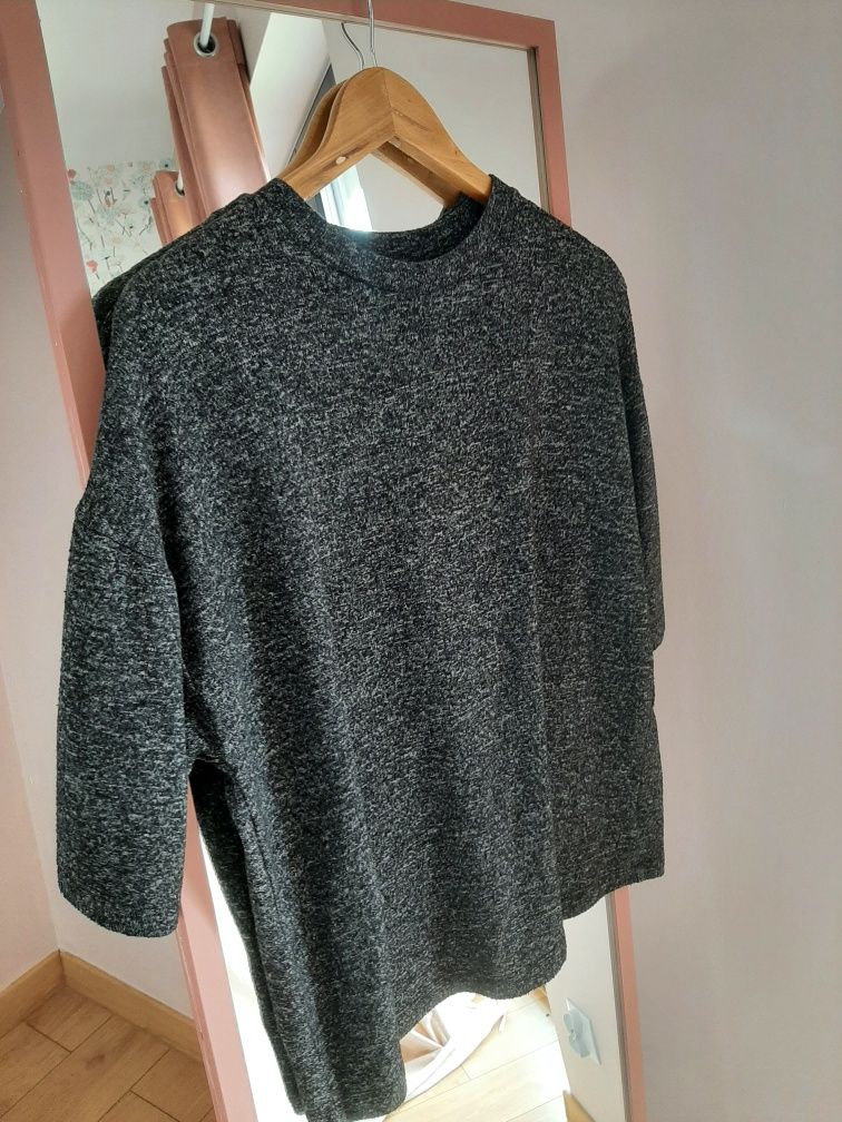 Sweter szary 3/4 rękaw biuro m