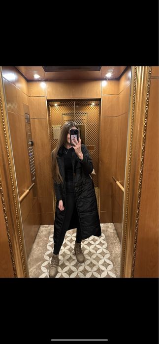 Пальто тренч черный