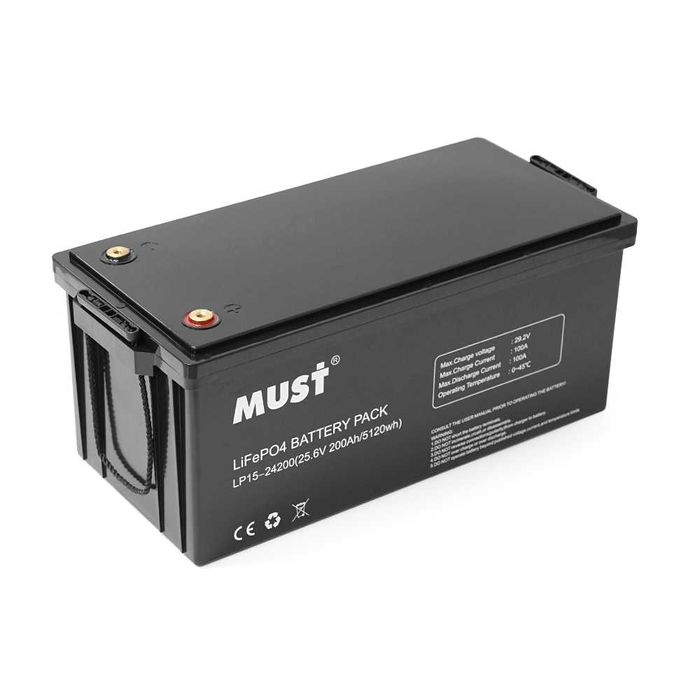 Акумуляторные батареи Must LiFePO4 12,8V; 25,6V; 51,2V