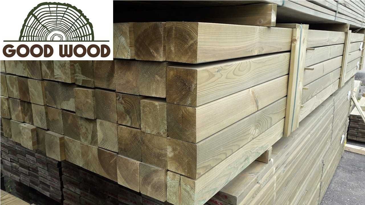 Kantówki 45x70 mm IMPREGNOWANE C24, legary tarasowe, drewno ze SZWECJI