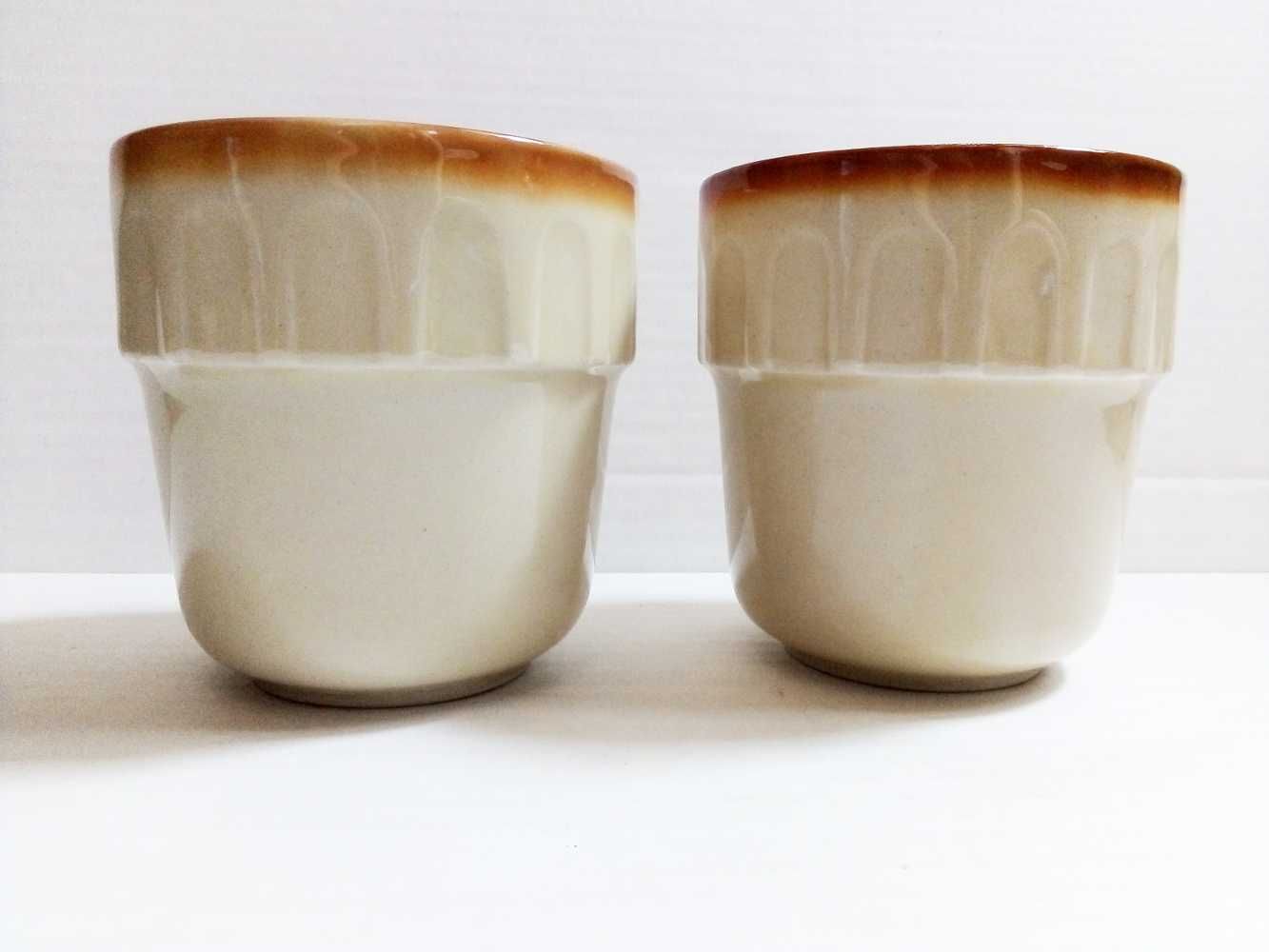 4 kubki barowe Tułowice porcelit vintage PRL
