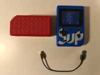 Zestaw Konsola 400 Gier Mini Retro Sup Blue + głośnik Bluetooth Red.