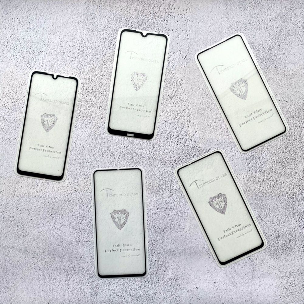 Защитные стёкла 9D для Xiaomi Redmi Note 7/8/9/10 A/C/S/T/Pro