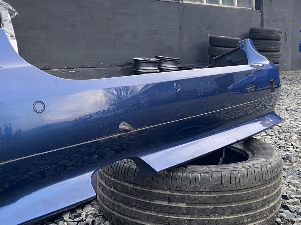 Задній Бампер БМВ Е61 Універсал Синій Під партроники Цілий бампер BMW