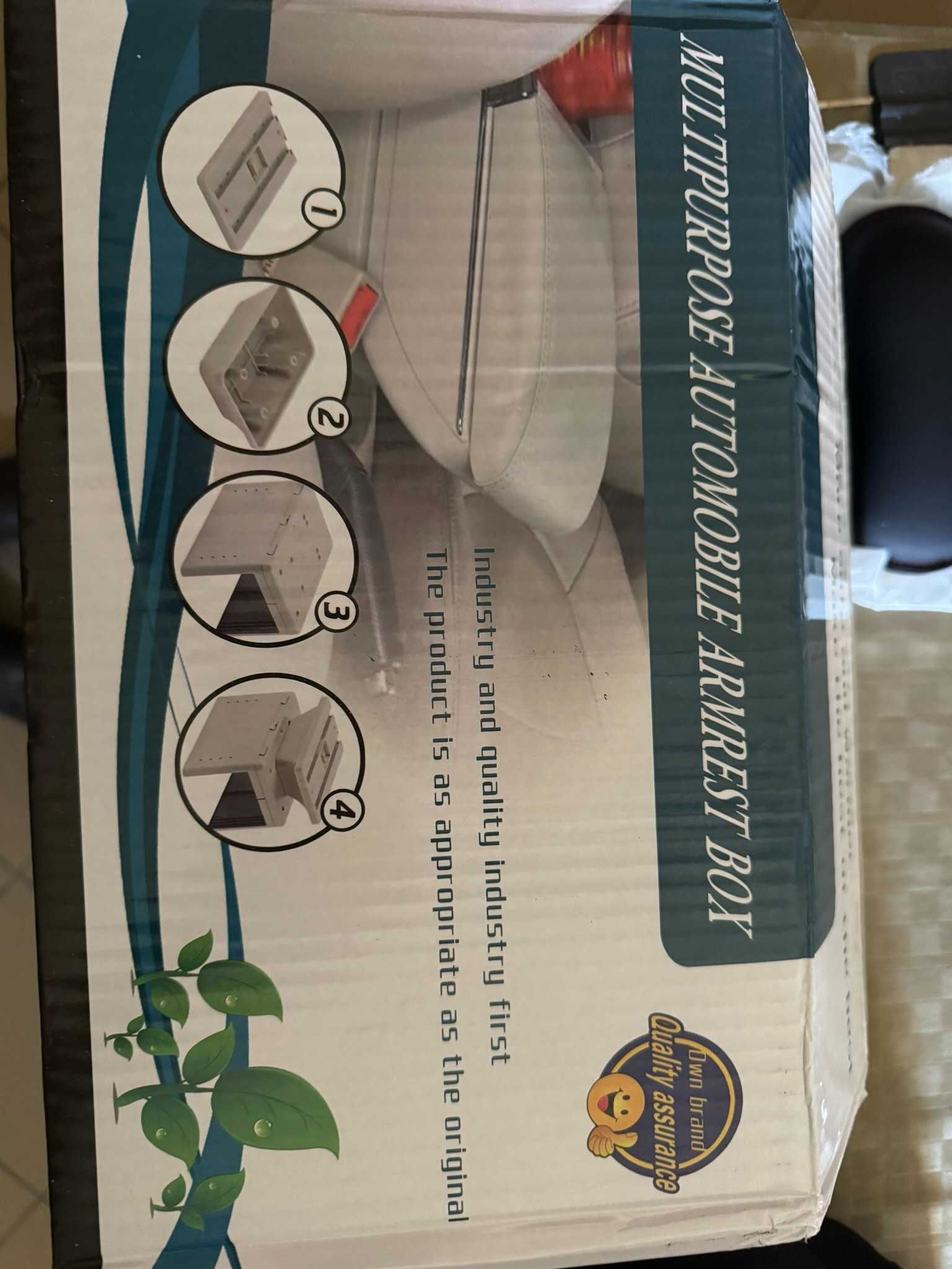 Apoio braço com suporte para copo e caixa de armazenamento (Novo)