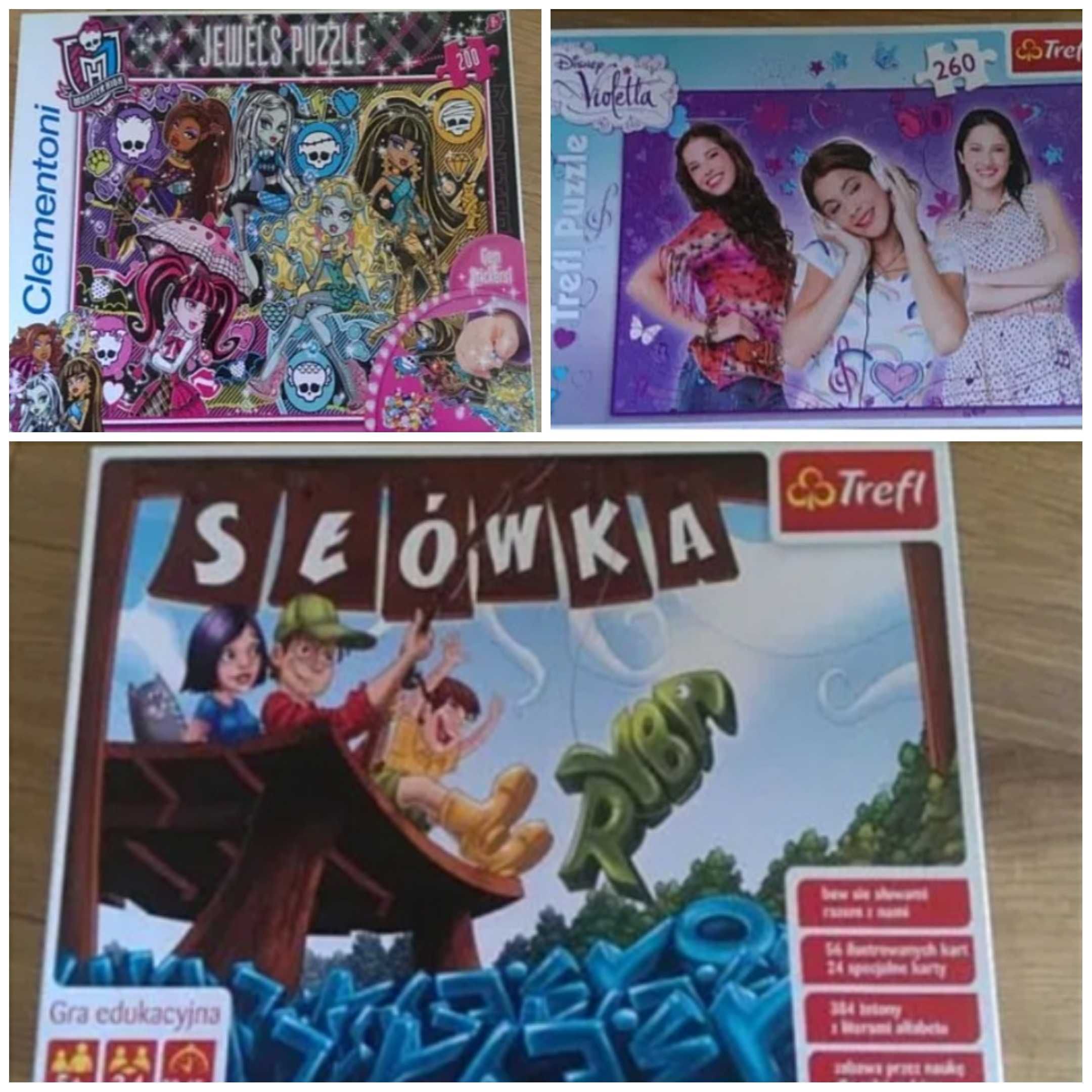 Zestaw: 2 x puzzle + gra edukacyjna słówka