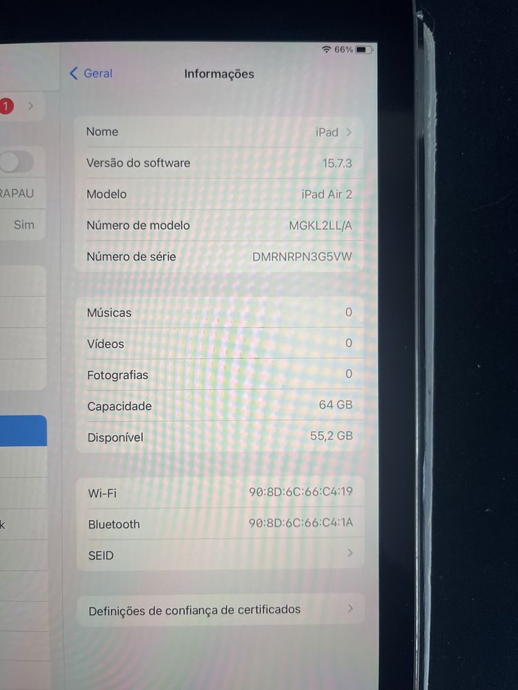 IPad Air 2 64Gb - muito estimado