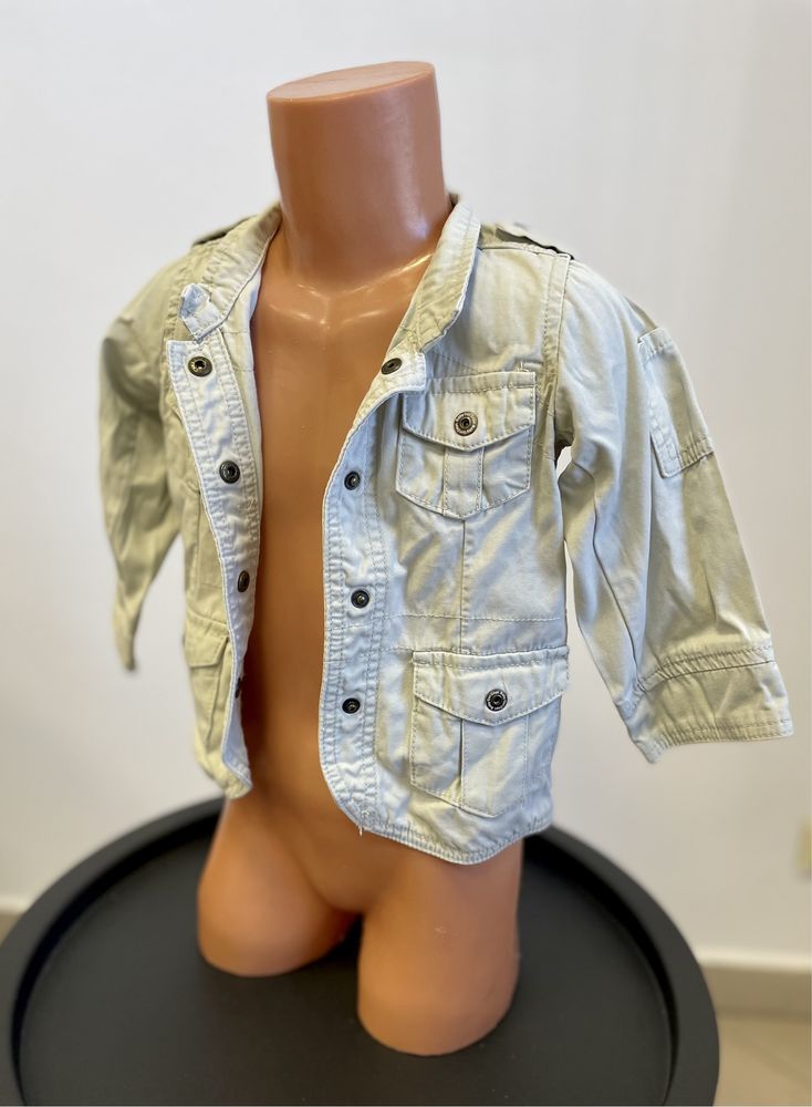 Beżowa kurtka jeansowa, katana, h&m, 86