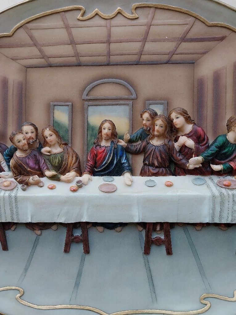 Quadro ultima ceia em marfinite