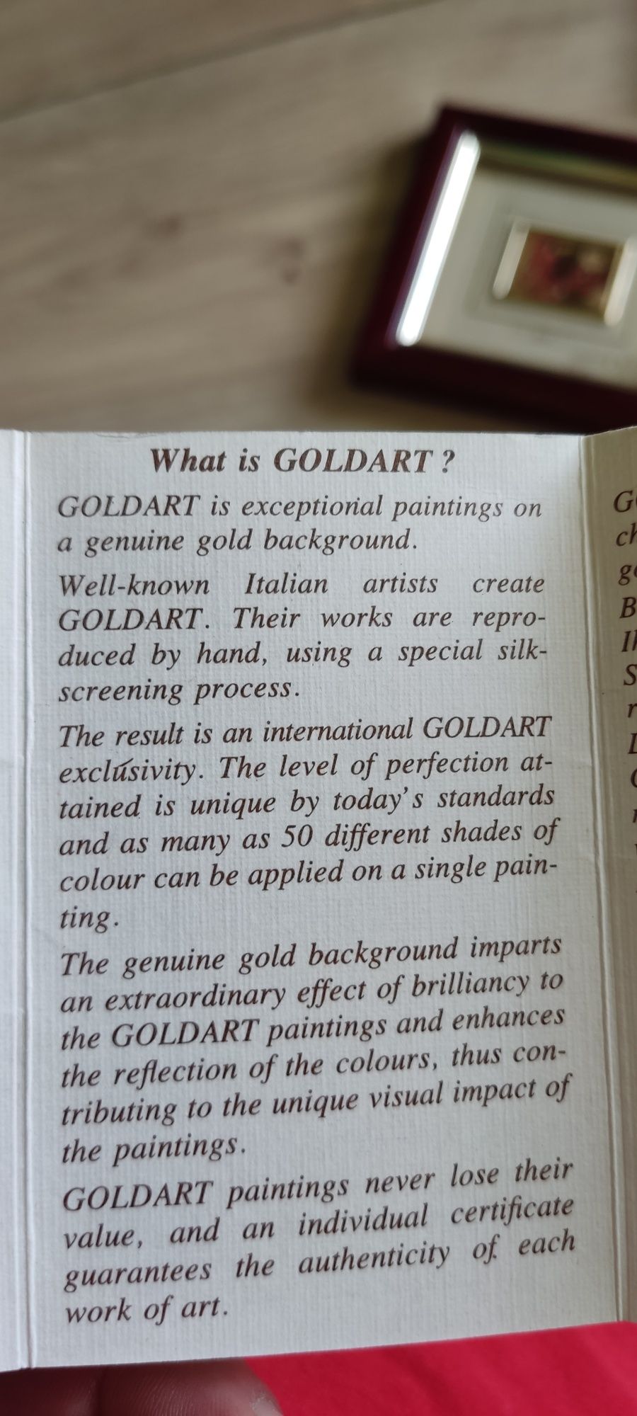 Stare obrazki GOLDART sitodruk 3 sztuki