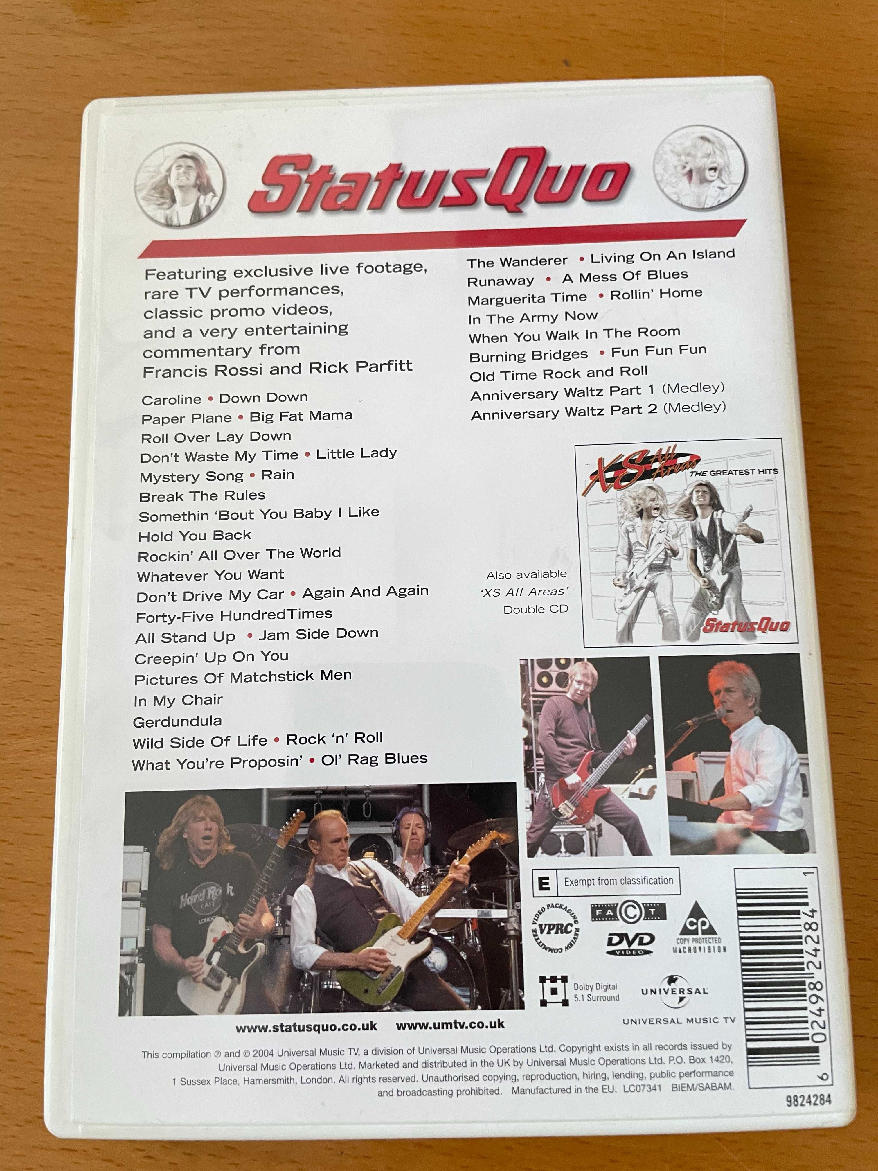 Koncert Status Quo: Xs All Areas The Greatest Hits płyta DVD