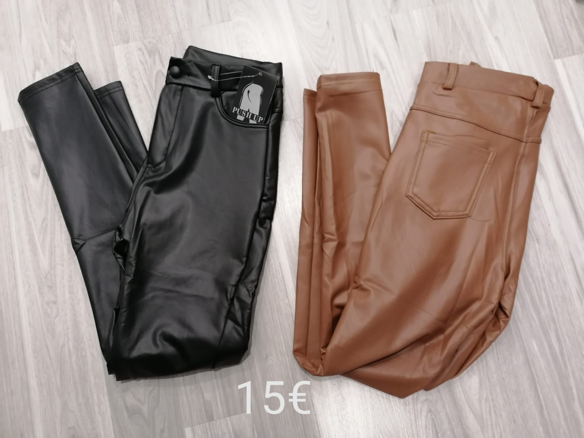 Calça de napa, 4 cores disponível