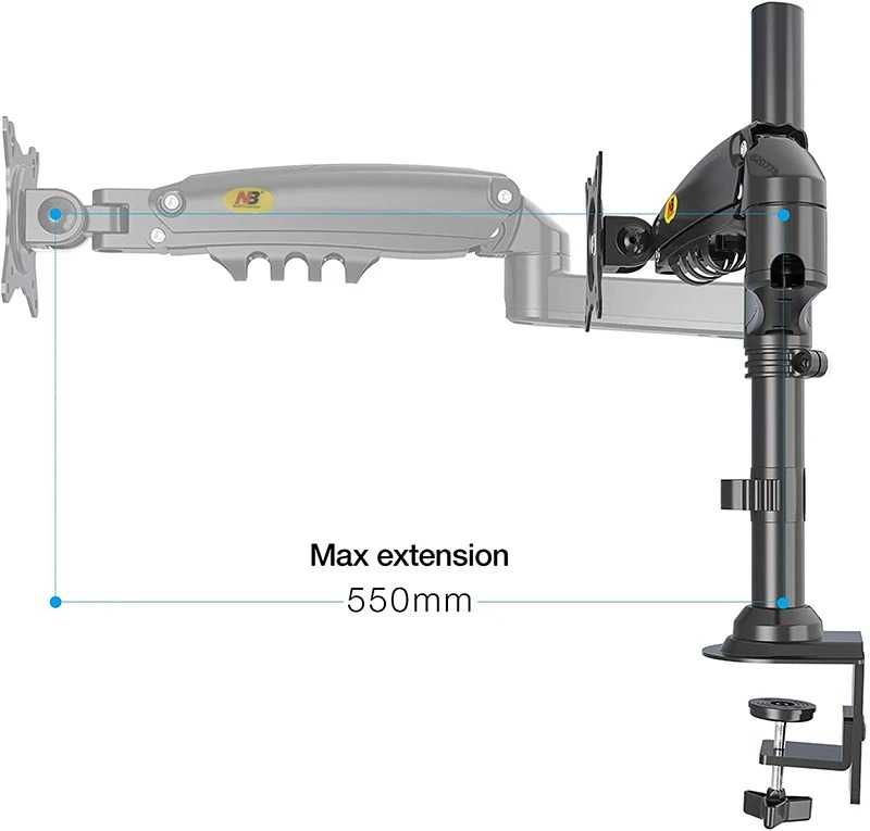 Крепление кронштейн NB Н80 держатель для монитора 17-27’ 2-9кг