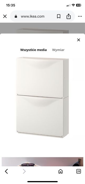 2 szt szafka na buty Ikea trones czerwona