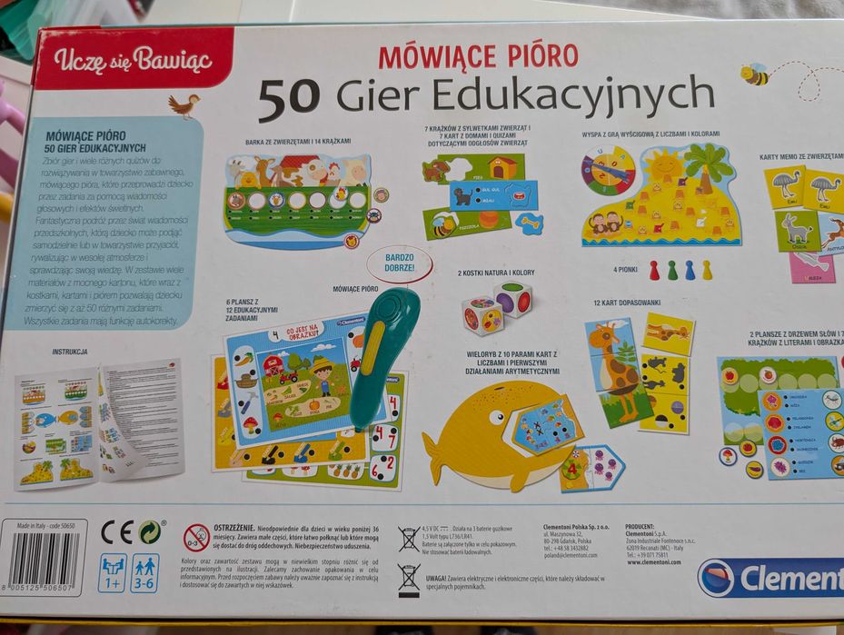 Mówiące Pióro 50 Gier Edukacyjnych Clementoni