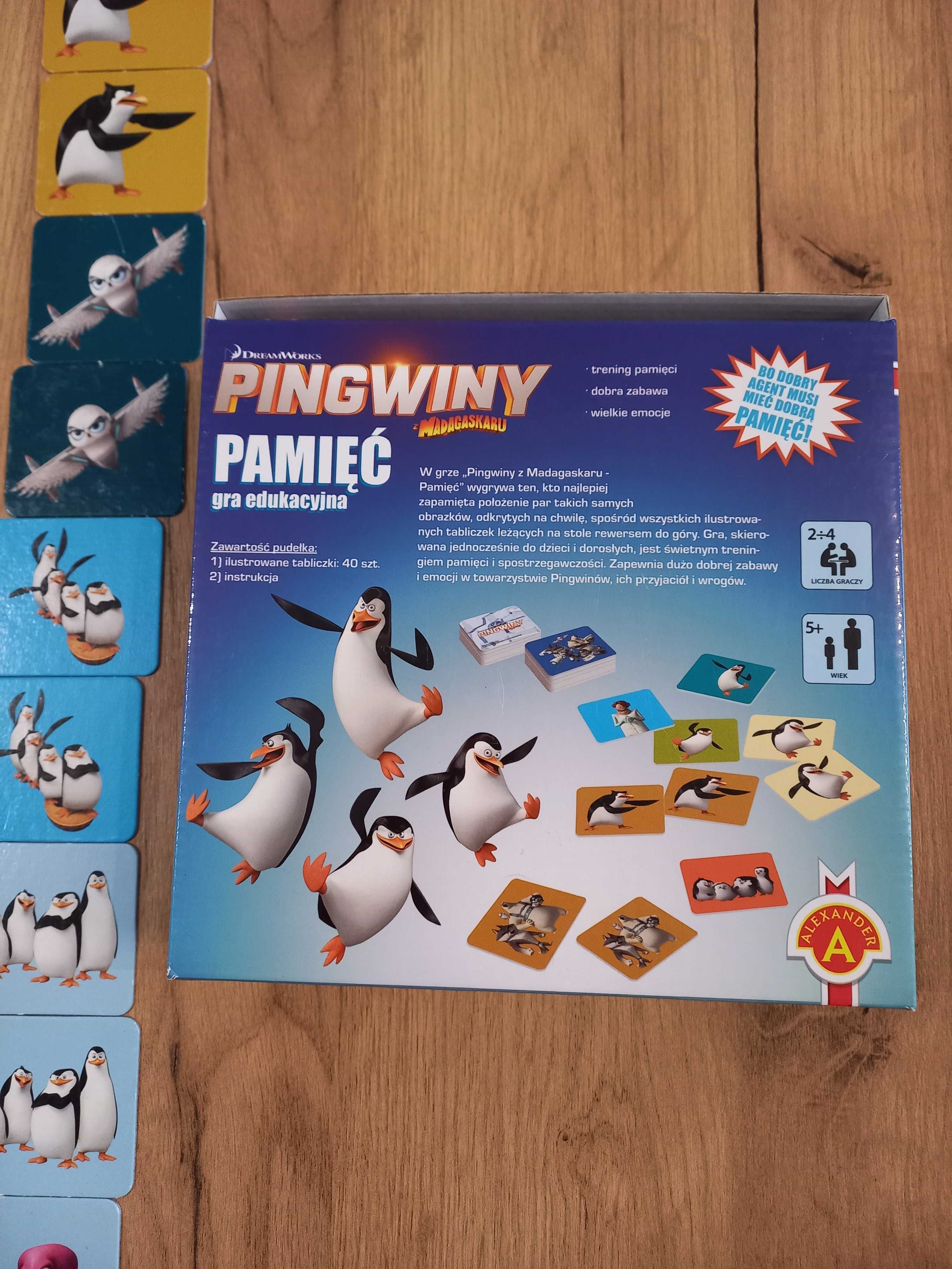 Gra pamięciowa Memo Pingwiny z Madagaskaru