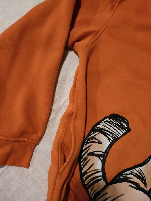 Bluza z kapturem Disney pomarańczowa Tygrysek tigger kieszenie jak now