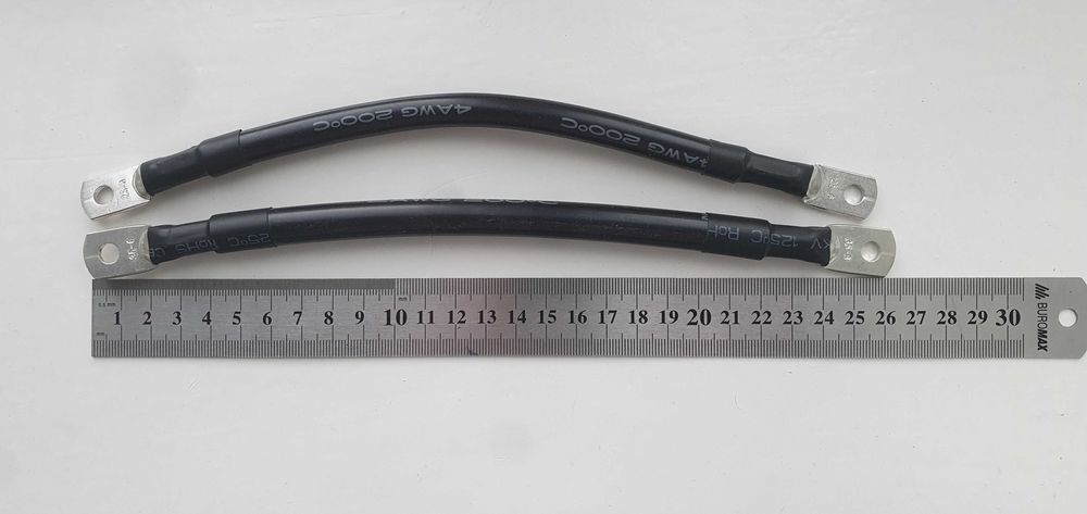 Силіконовий кабель-перемичка 6 AWG, 4 AWG, 2 AWG, M6, 20 см