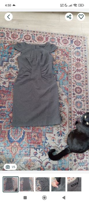 Zestaw: sukienka, sweter, naszyjnik