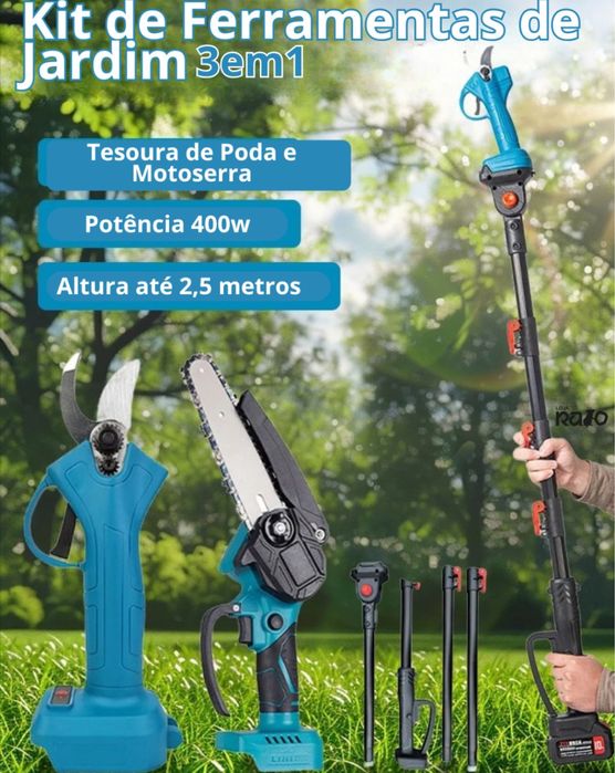 Kit ferramentas de jardim 3 em 1
