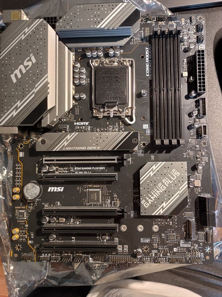 Płyta główna MSI B760 Gaming Plus Wi-Fi DDR5 + oryginalny Windows 11
