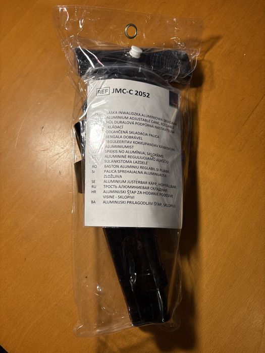 Laska inwalidzka, aluminiowa, składana, NOWA,