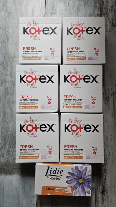 Wkładki Kotex Liners Normal+ DEO 6 opakowań + gratis