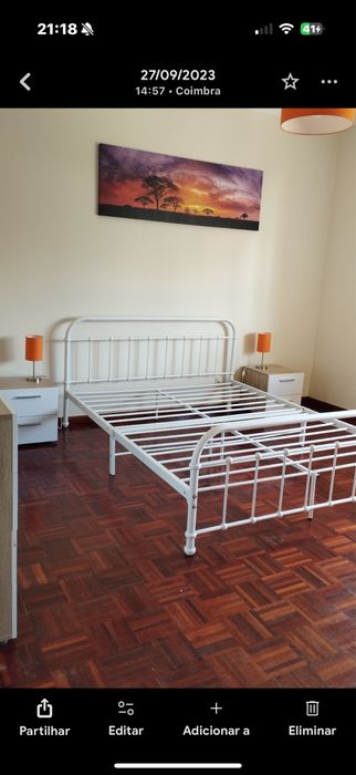 Cama de ferro e colchao