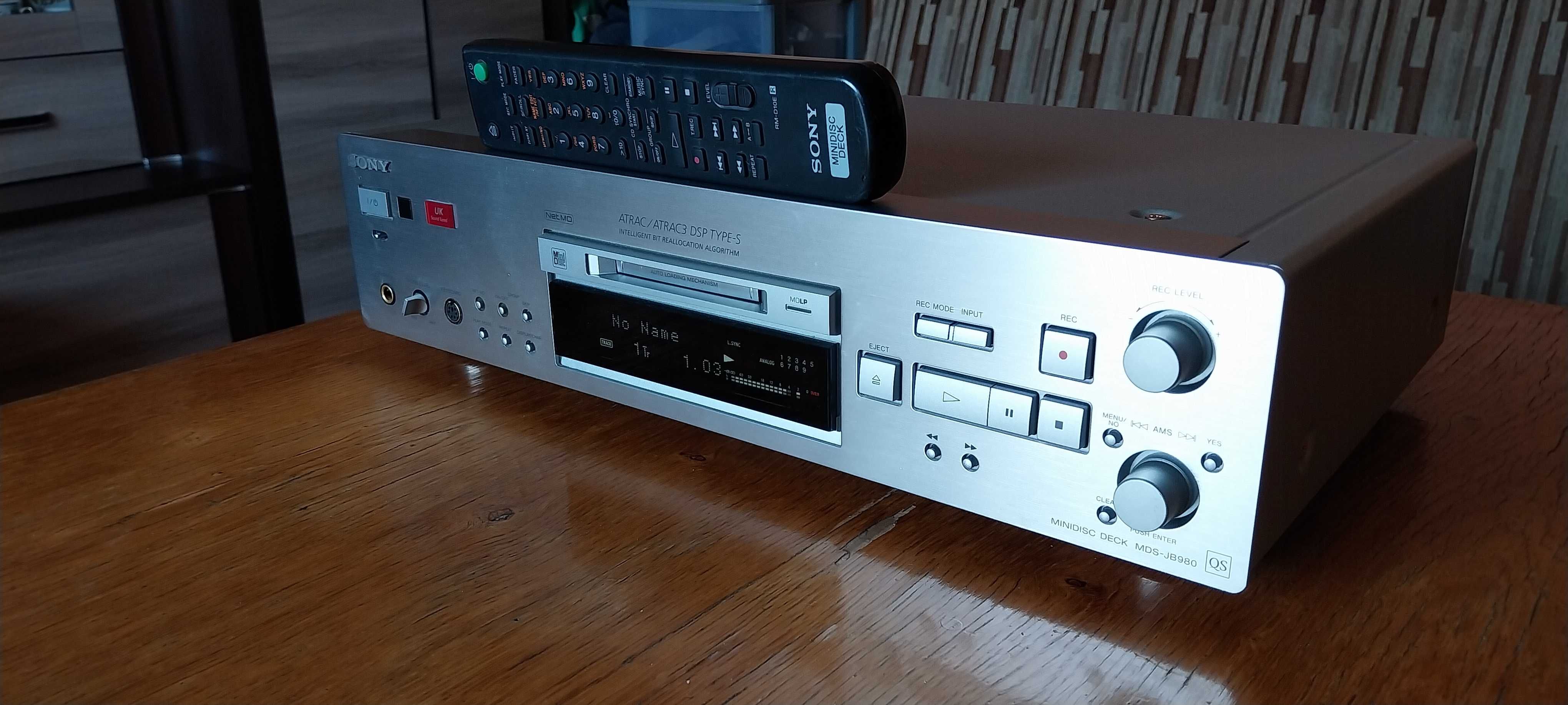 Minidisc SONY MDS- JB 980 QS mini disc z USB stan bdb.