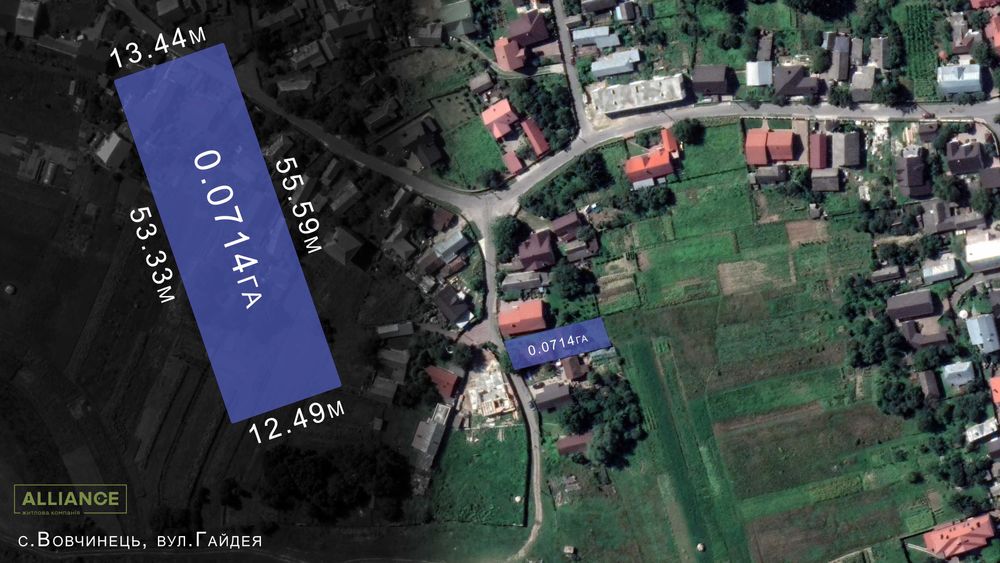 Земельна ділянка в с.Вовчинець з видом на Вовчинецькі гори