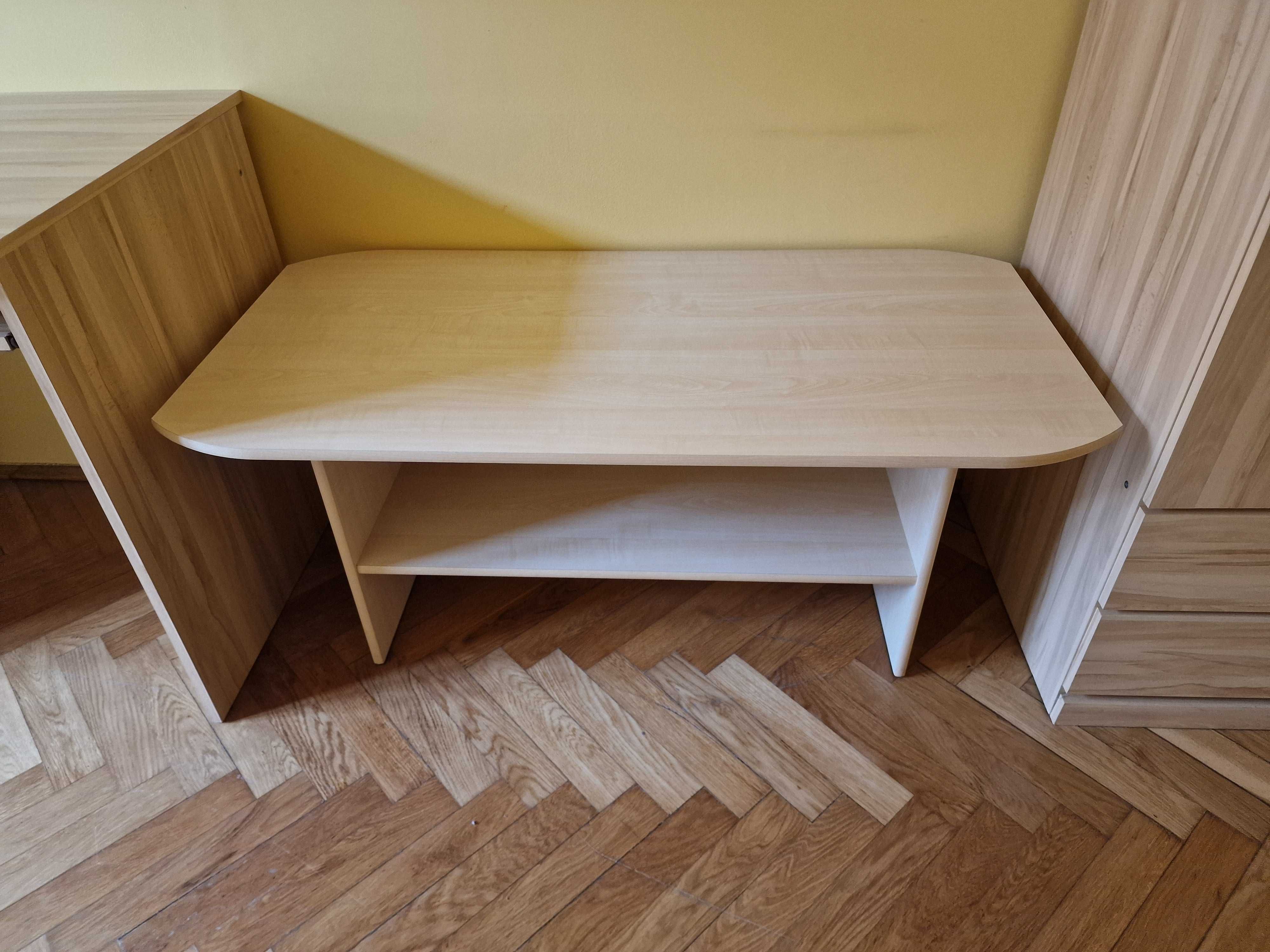 Stolik kawowy, duży, niski, jasny brąz