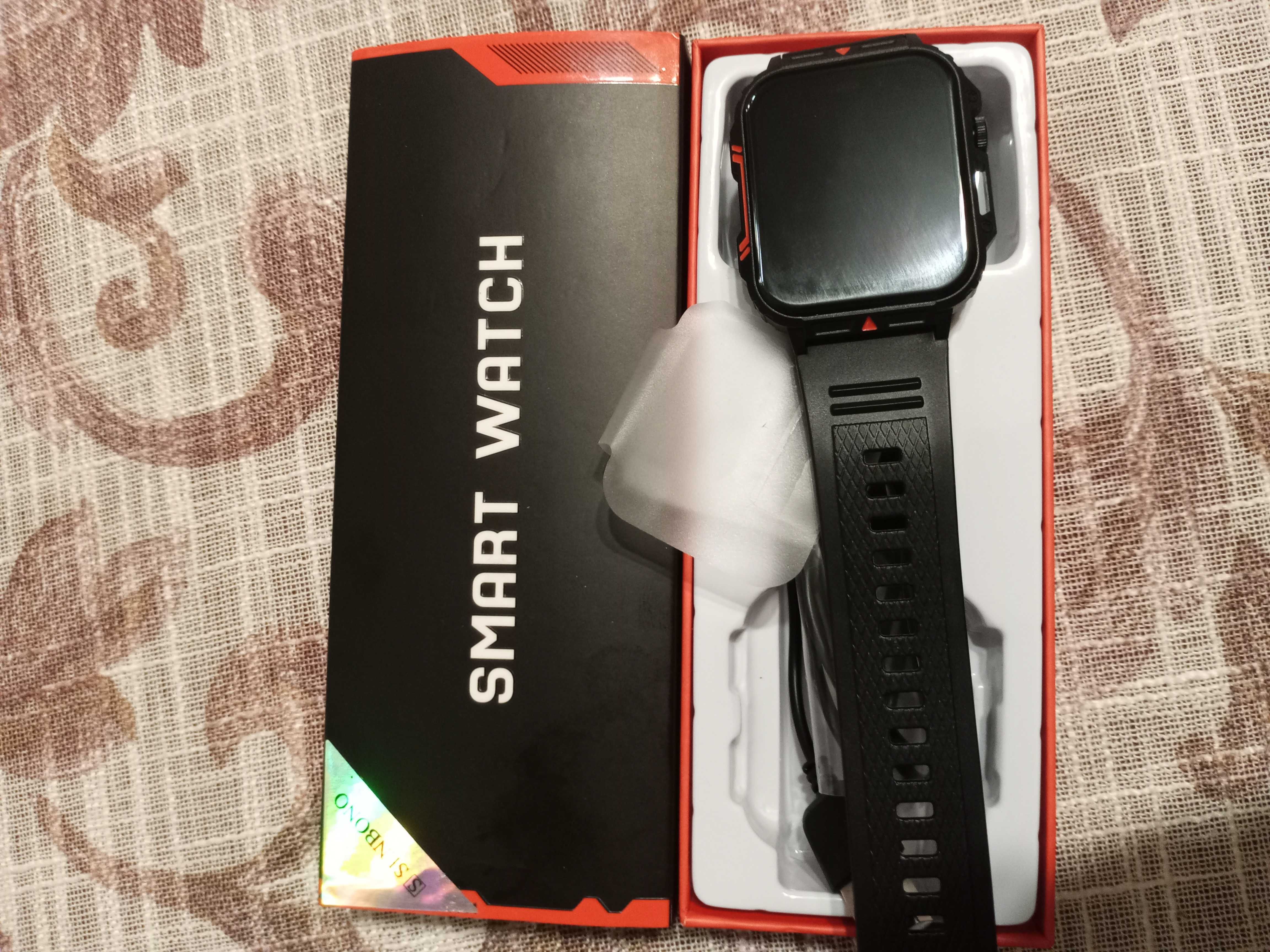 Smartwatch 1,95" styl wojskowy Nowy