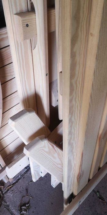 KOMPLET OGRODOWY składany 70X160 ławki z oparciami