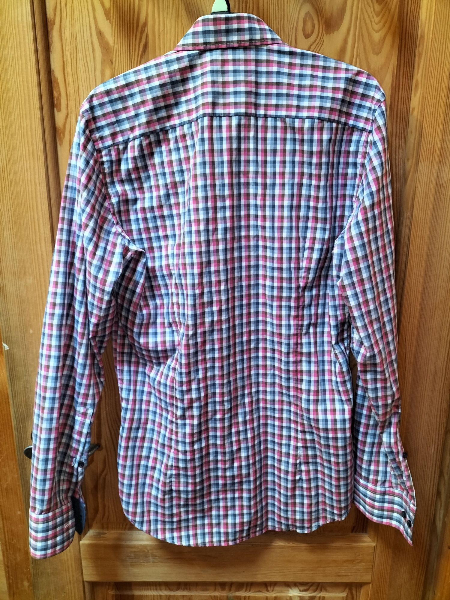 Koszula męska w kratkę slim fit 37/38,Jake's,