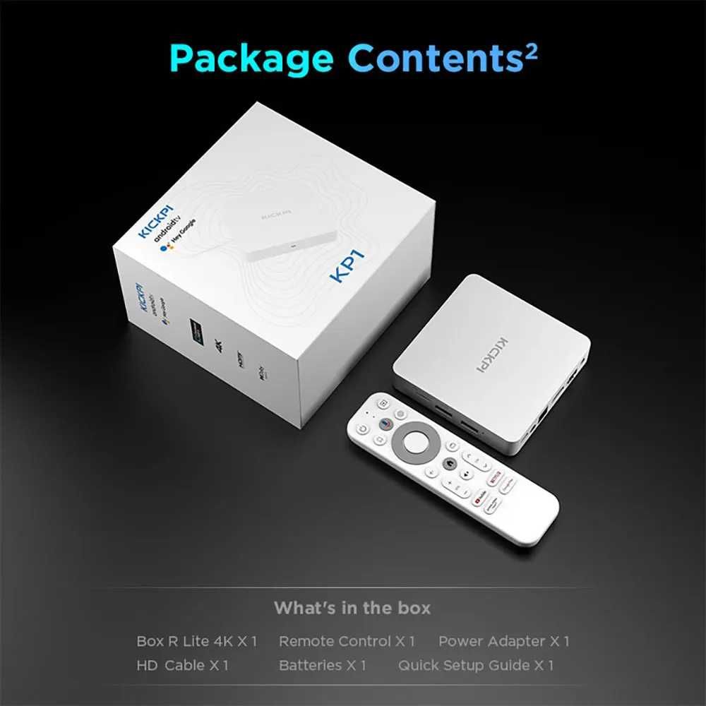 TV Box KICKPI KP1 2/32Gb Amlogic S905Y4 Android TV 11 NETFLIX Smart TV