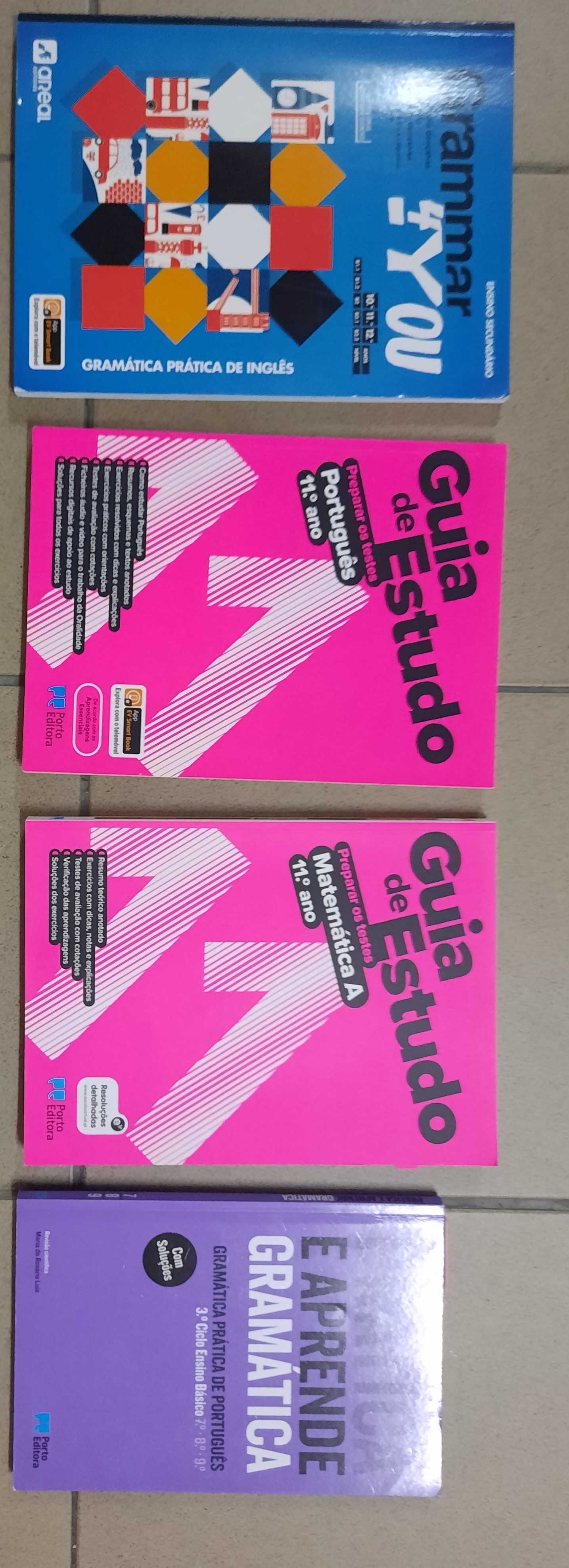 Livros de apoio, várias disciplinas