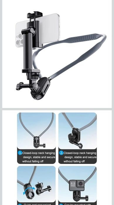 Uchwyt mocowanie na szyję do telefonu kamery GoPro