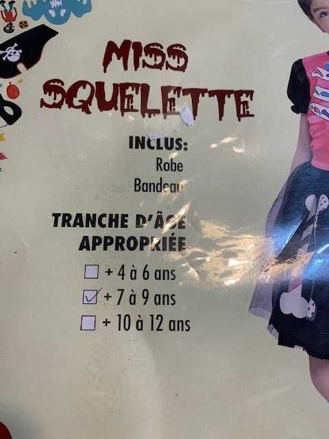 Strój na halloween, bal sukienka + opaska wiek 7-9lat Nowy