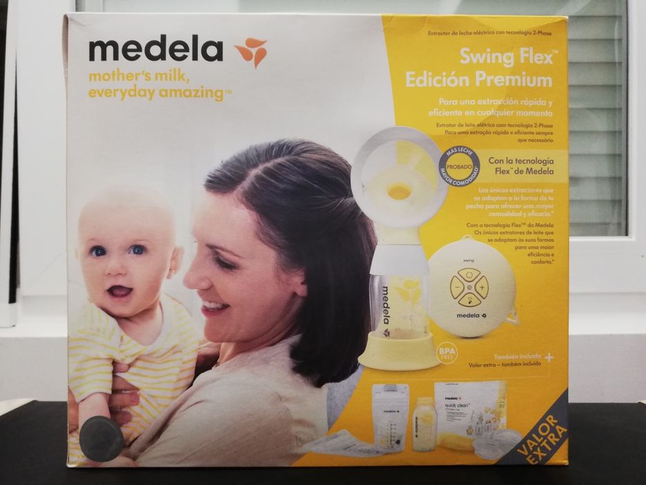 bomba medela swing flex+sacos congelação+saco esterilização microondas