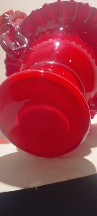 HSG  Ząbkowice Ludwik Fiedorowicz koszyk z falbanką szkło PRL