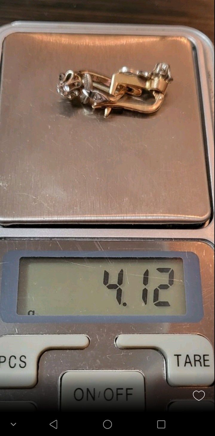 Серьги ссср 583 с бриллиантами 0,33ct 4,12г