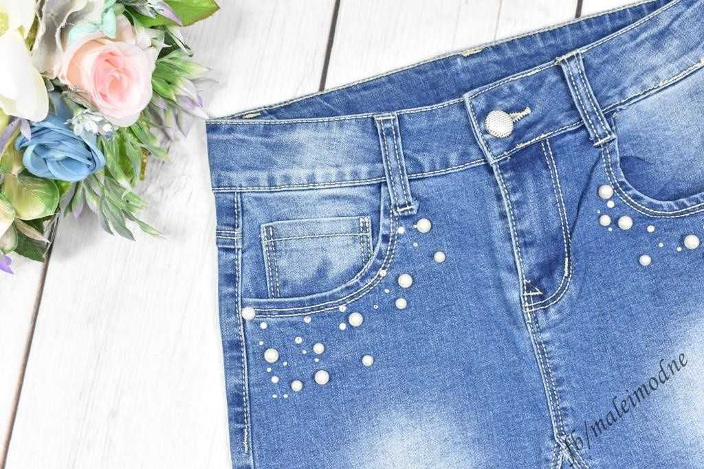 Spódniczka jeans perełki 98/104/110/116 wyprzedaż