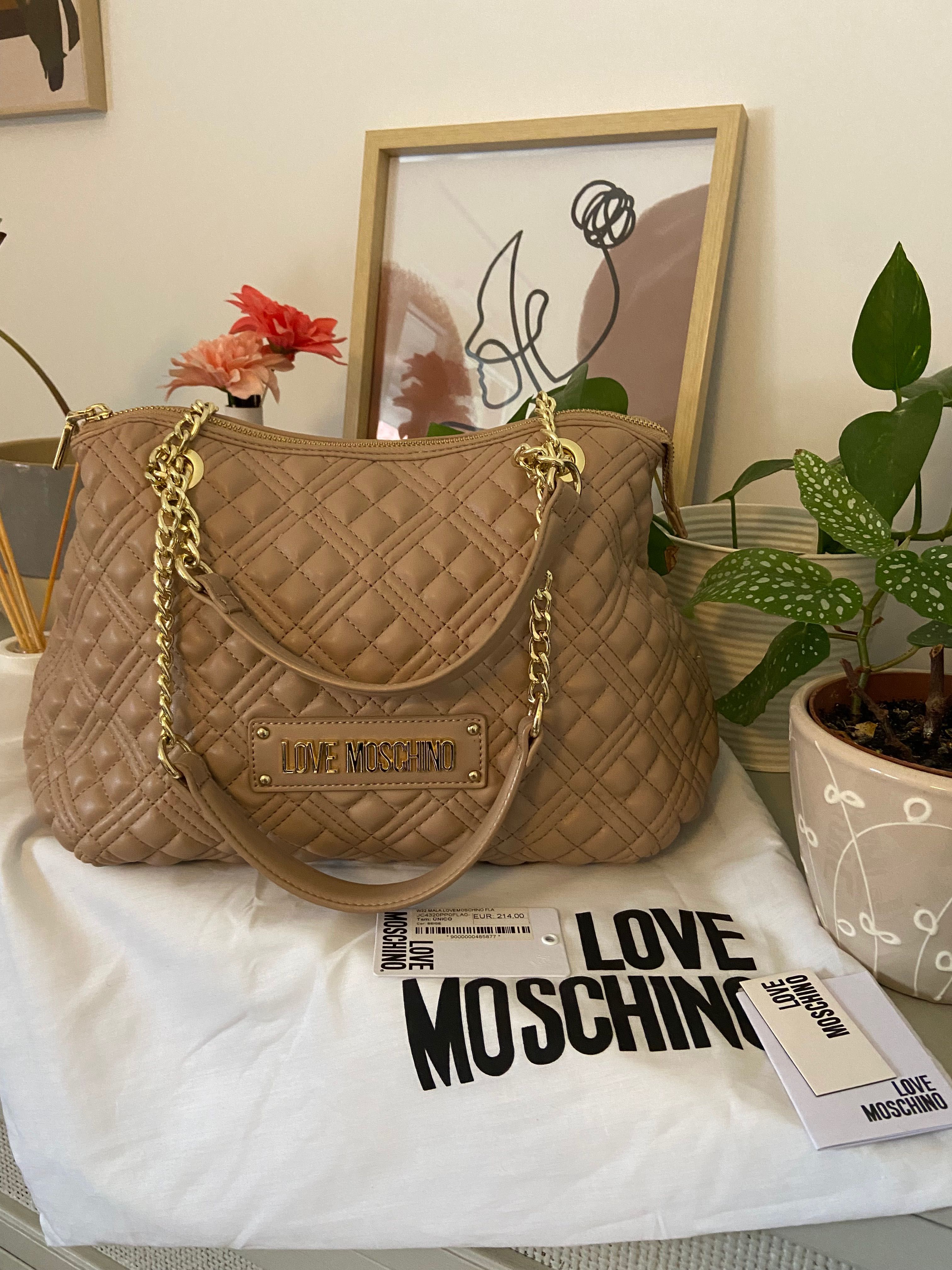 Mala rosa pálido Love Moschino