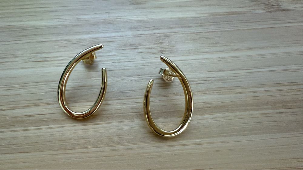 Srebrne pozłacane kolczyki Lotus gold - Alicja&Maria