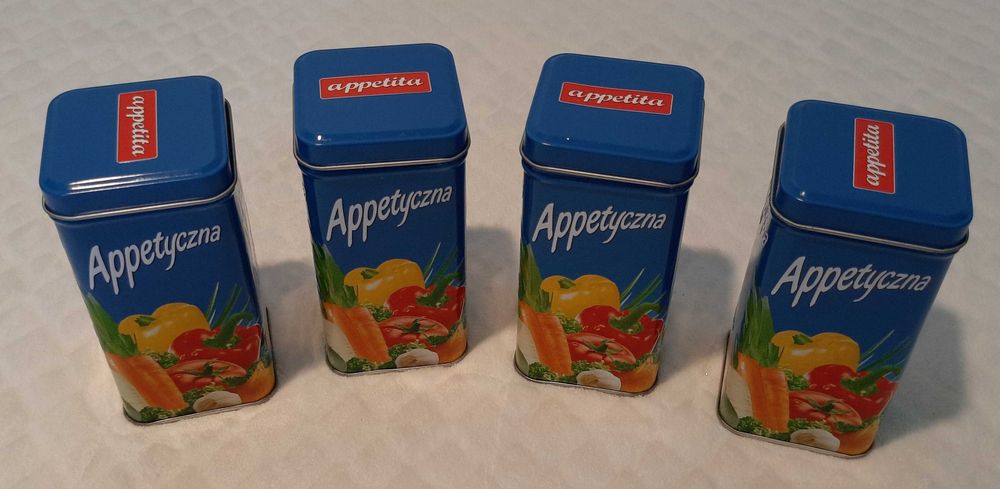 Puszki, pojemniki metalowe po przyprawie, 6x6x12cm, 2szt. (Kreatywne)