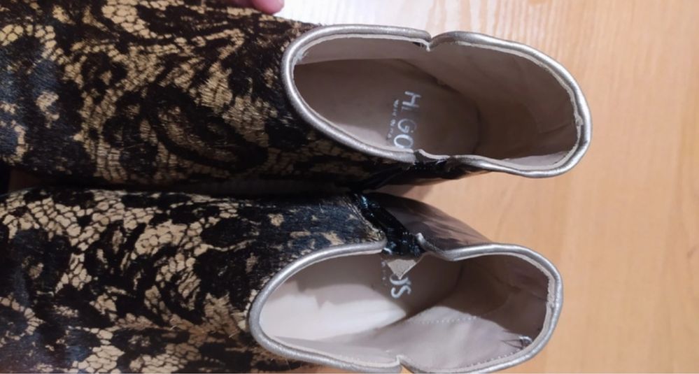 Skórzane botki jego Milano buty damskie