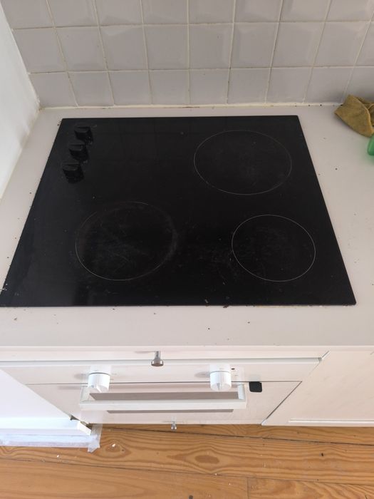 Fogão encastre + placa + exaustor